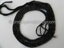 Black Spinel Faceted Roundelle